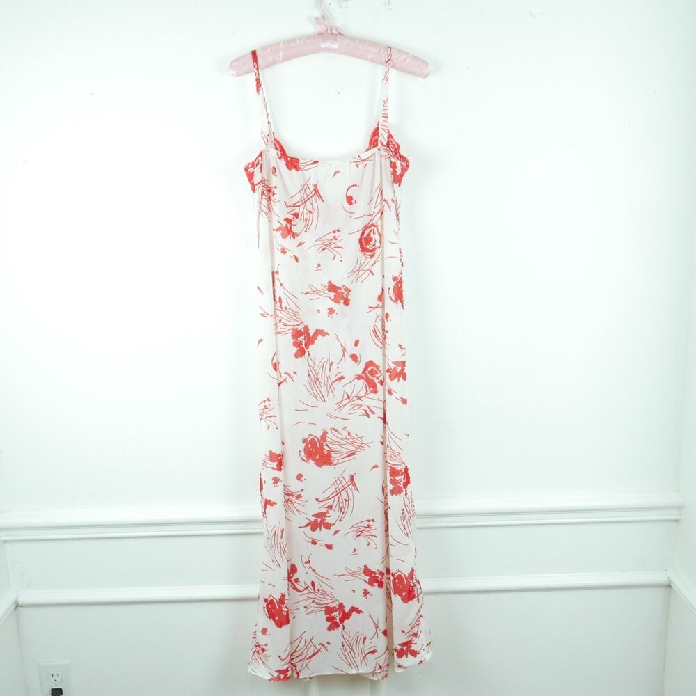 Vintage‎ S Nightgown Slipdress Coquette Feminine Dainty Red Lace Floral 70s Glam - Picture 7 of 9